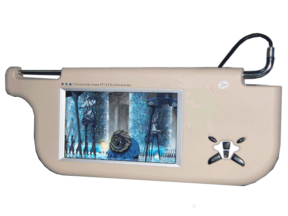 7" sun visor TFT-LCD monitor