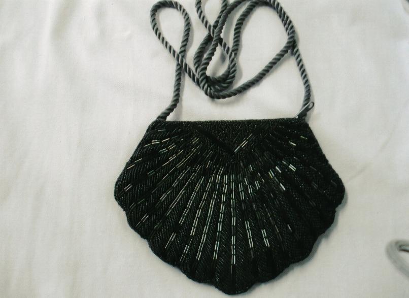 shell beaded bag