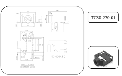 3.5mm SMD Phone Jack 電話插掣