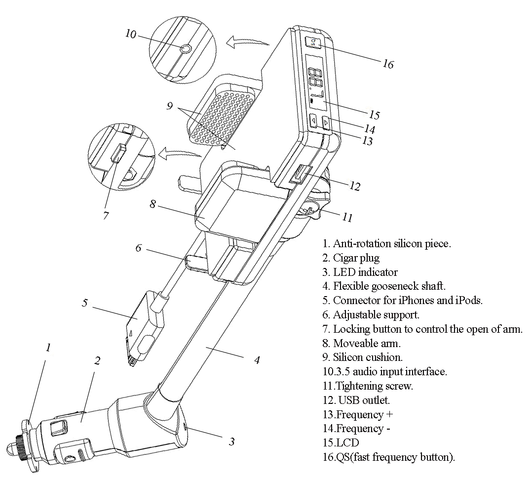 (NEW)All car kit for iPhones & iPods