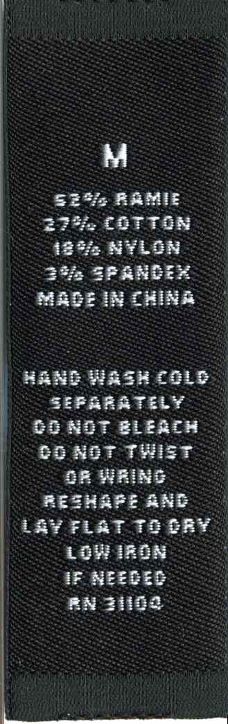 washing label