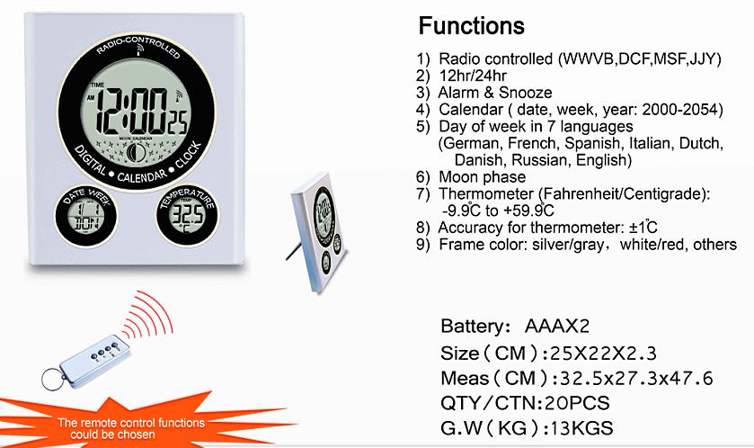 Radio control clock