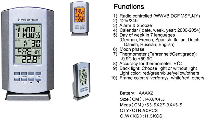 Radio control clock