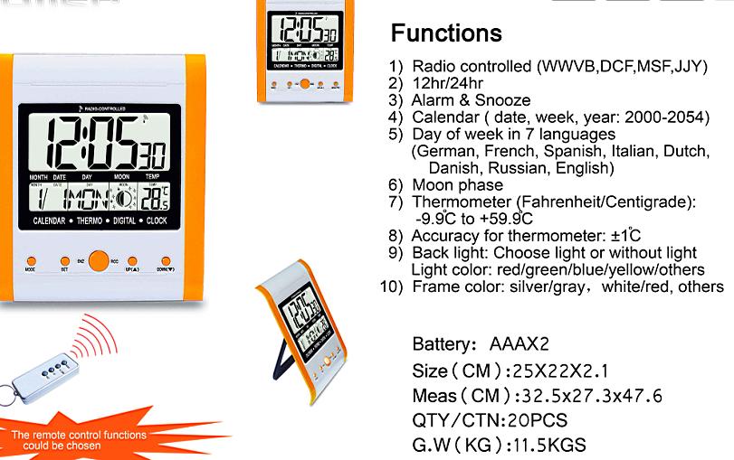 Radio control clock