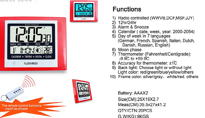 Radio control clock