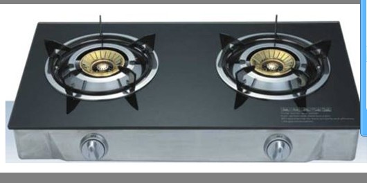 Table top two burner glass stove