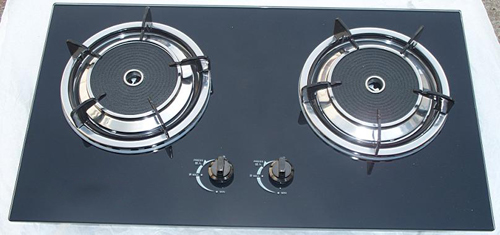 2 Burner toughened glass gas hob