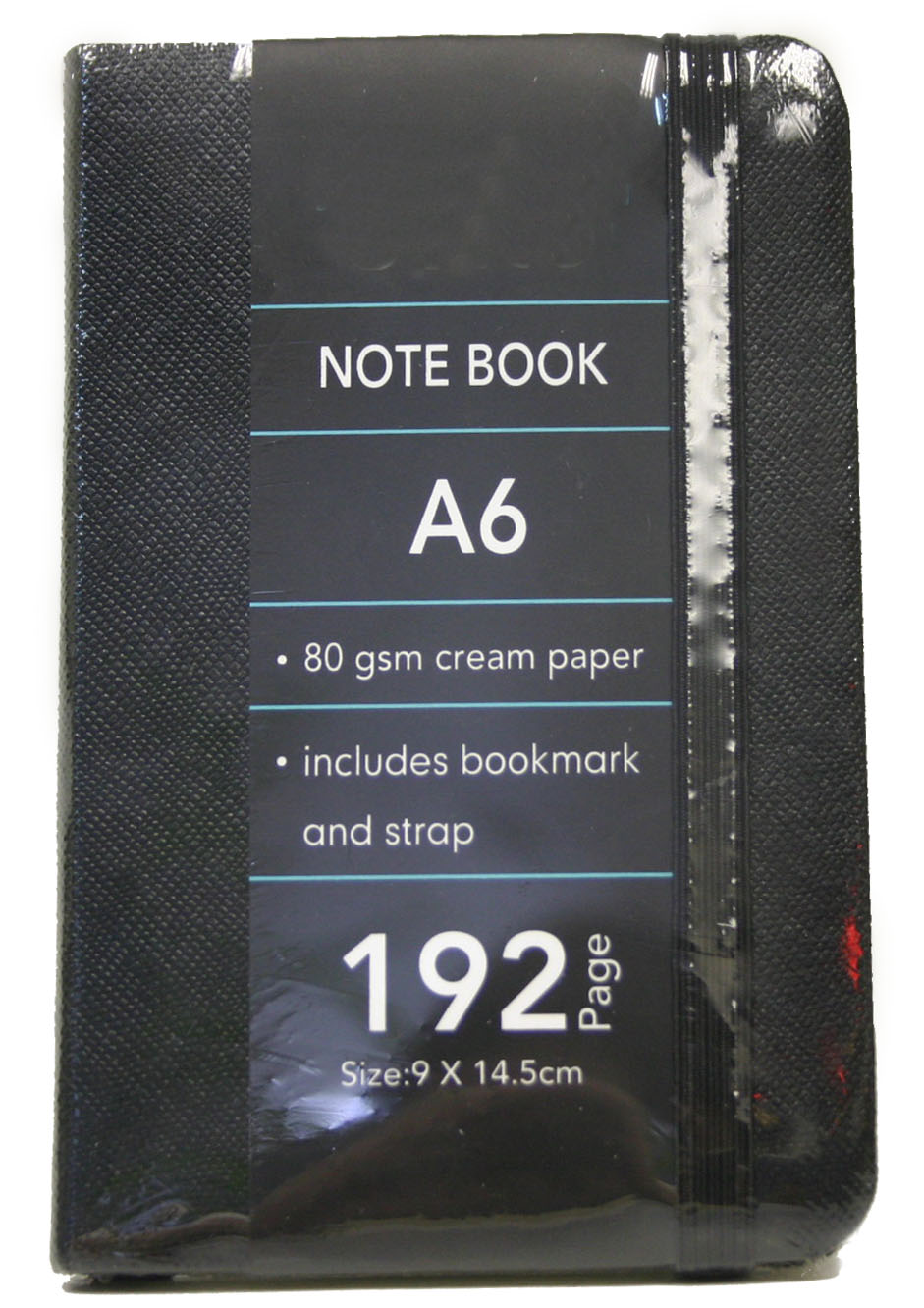 Pattern paper swatch cover note book A6 size black(黑色壓文紙記事本)