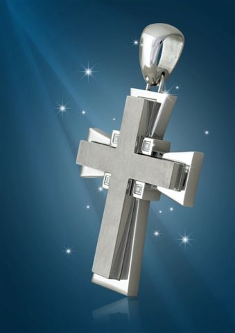 Stainless steel cross pendant