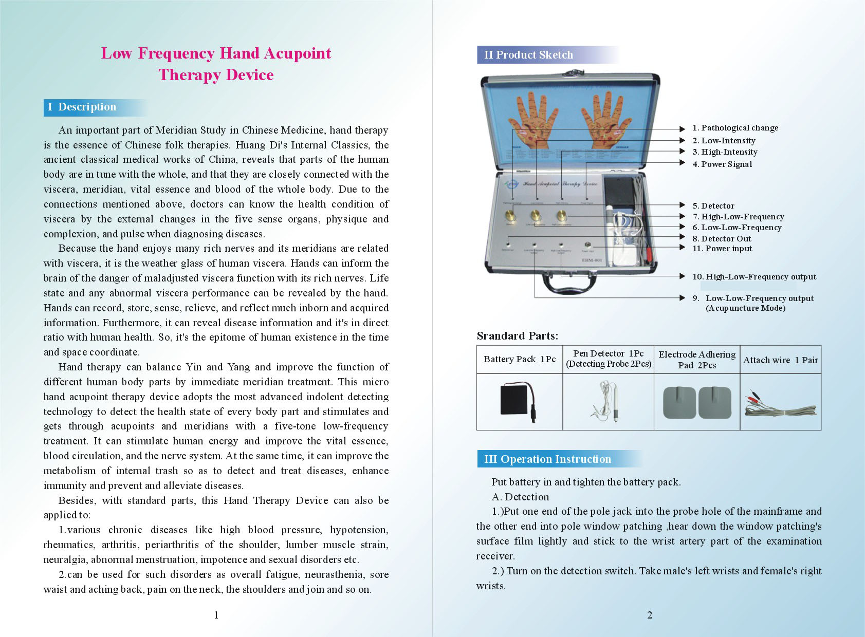 Meridian Detector (Hand Acupoint Therapy)