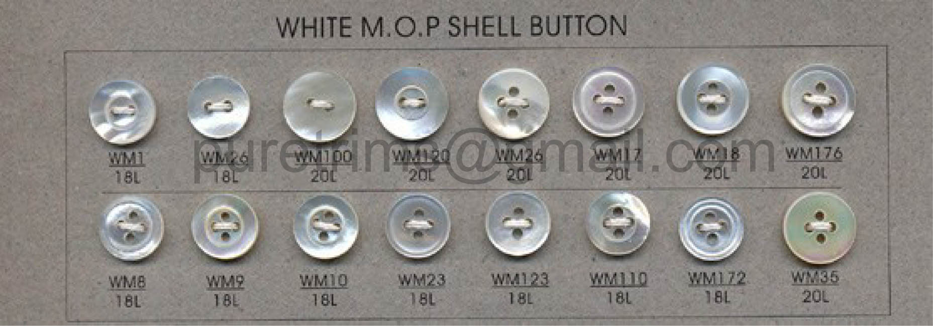 Shell button - 贝壳钮 (Mother of Pearl, Trocas, Agoya, Rivershell, Abalone)