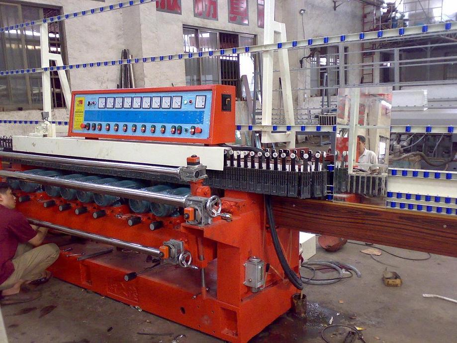 glass straight line beveling machine