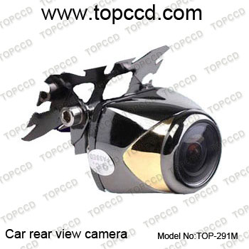 Bracket mount rear view camera with reversing guard line