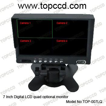 7" Stand On Dash Monitor (12V or 24V) Quad Screen (add upto 4 Cameras)