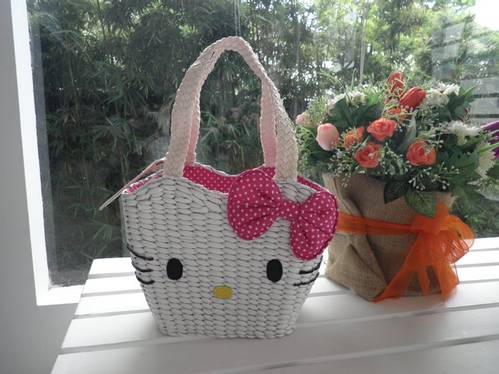 Hello Kitty Water Hyacinth Bag