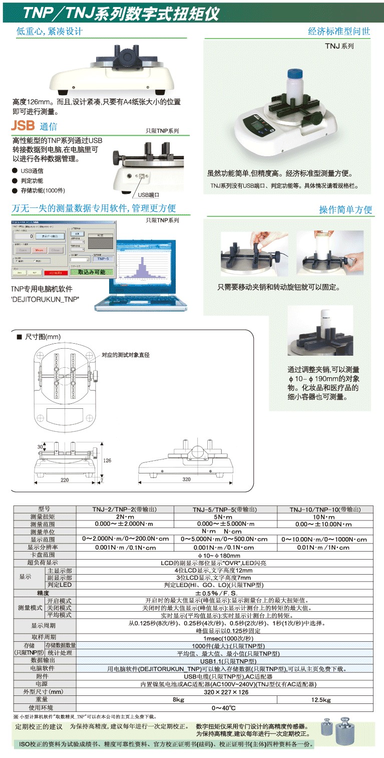 Shimpo (Nidec) 力新寶  TNP / TNJ  數字式扭矩儀