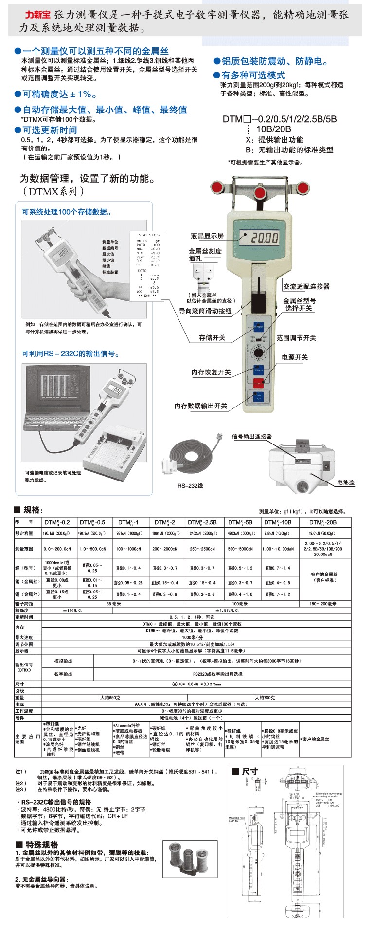 Shimpo (Nidec) 力新寶  DTMX / DTMB  數字式張力儀