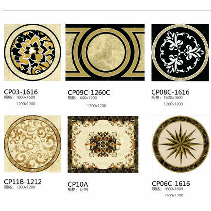 Water-jet Pattern, medallion, flooring tiles, hotel, hall, interior decoration