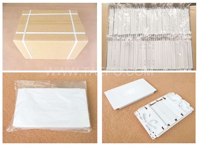 24 fibers plastic Fiber optic splice tray with snap-on cover