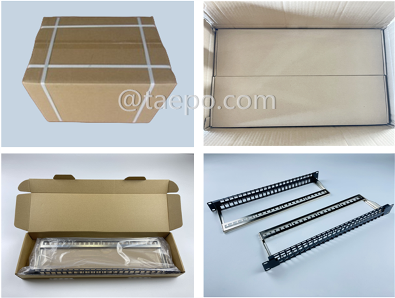 Compatible with UTP keystone jack 19 inch 1U 48 port blank patch panel 