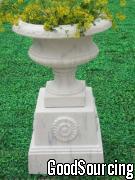 Marble Urn And Pedestal