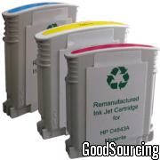 Remanufactured Color Inkjet Cartridge for HP C4841A CY/ HP C4842A YL/ HP C4843A MG