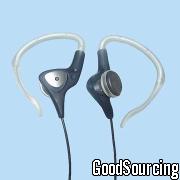 WD-718F-2 Double-side Wired Earphone with Ear Hook, for MP3 Players