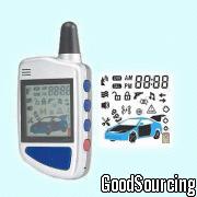 2200 Two-Way LCD FM/FM Remote Alarm and Starter with Melody Alert Mode and 23 Other Functions