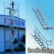 A100-AL & A100-S Safe Access Stair Ladder with Handrail Made of Steel or Aluminum