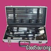 HE-001 Portable Aluminum Case Holds up to 18 Barbecue Utensils