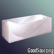 F1500SQ Acrylic Double-apron Bathtub (Right Apron) in Best Antiskid Design