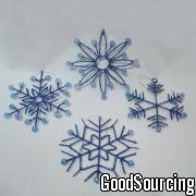 XYH0107/0072/0090/0074 Snowflake Ornaments Made of Metal Wire in Different Shapes