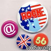 JSGS-04-013 Tin Button Badges Available in Assorted Sizes