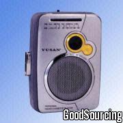 YS-6968R Personal Radio Cassette Player with Built-in Speaker and Sleep Function