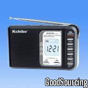 KK-3106 FM/MW/SW1-7 Digital 9-Band Radio with LCD Screen and Digital Clock