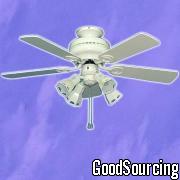 HS-126-lVORY Ivory-Color Ceiling Fan with 4 Lights