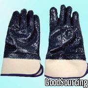 JN3S-BE-R Nitrile Dipped Working Gloves with Safety Cuff and Rough Finish