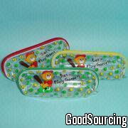 42113 Yellow, Green, Red PVC Pencil Cases with Baseball Print