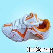 DSC03301 Durable PU Upper Children's Shoes with Orange and White Colors