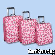 ABS02-T ABS Trolley Case with Pink Spots