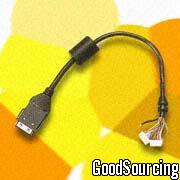 PCM-3005C PCMCIA 15P Molded Ferrite Cable/Connector