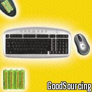 KBS-6357RP Mini Wireless A-Shaped Multimedia Keyboard and Optical Mouse