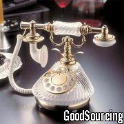 HT02A Classic Crystal Telephone with Acrylic Base and Handset