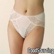 HTB-003 Cotton/PU Women's Stretchable Lace Panties