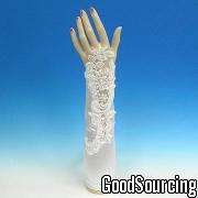 SAT295 Bridal Gloves with Sequins and Beads