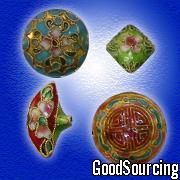 EB 045.047.070.071 Cloisonne Design Beads, DIY Designs Available