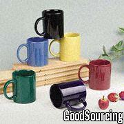 ZC- 073 Quality 11oz Glazed Stoneware or Porcelain Mugs in Different Colors