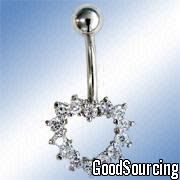 DBC-002-A Sun-Heart Body Stainless Steel Dangle, Available in Different Colors