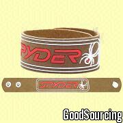 DLB001 Leather Bracelet with PVC Reflective Logo