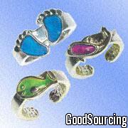 #066-1 Mood Toe Rings Can Change into 12 Different Colors, Every 2 Degrees Celsius